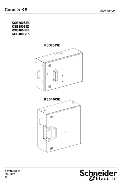 schneider施耐德KSB...SE. - TAP-OFF UNIT 250A _ 400A FOR FUSE T1 - 说明页